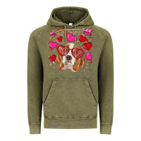 Vintage Olive Valentines day  beagle Vintage Hoodie - RanaPortraitStore