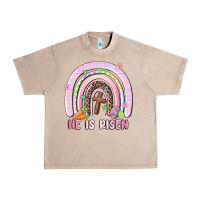 French Oak he is risen easter rainbow Urban Heavy Tee - MaliasSmallBusiness