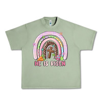 Oil Green he is risen easter rainbow Urban Heavy Tee - MaliasSmallBusiness