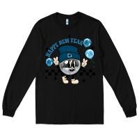 Black happy new year disco ball Long Sleeve Tee - MaliasSmallBusiness