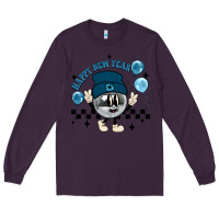 Plum happy new year disco ball Long Sleeve Tee - MaliasSmallBusiness