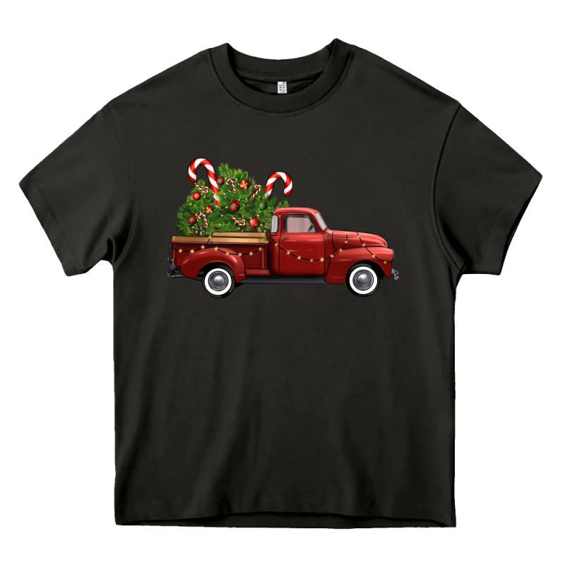 Christmas Trees Truck Heavy Core Tee by FaDigitalArtStudio | Teevron