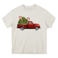 Cream christmas trees truck Heavy Core Tee - FaDigitalArtStudio
