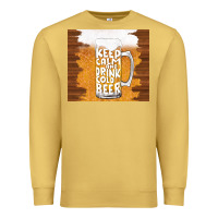 Antique Gold keep calm and drink cold beer Premium Sweatshirt - TumblerDesignByShophia