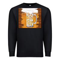 Black keep calm and drink cold beer Premium Sweatshirt - TumblerDesignByShophia