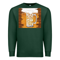 Sports Green keep calm and drink cold beer Premium Sweatshirt - TumblerDesignByShophia