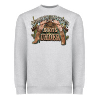 Heather Grey whose bed have your boots under cowboy western Heavyweight Sweatshirt - NancyCooperArtShop