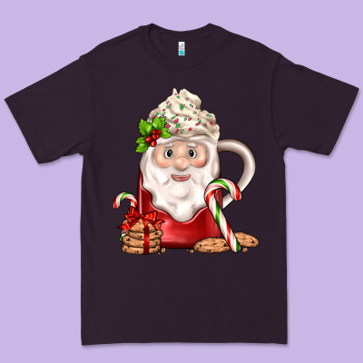 Santa Coffee Premium Tee Designed By Jahusdesignshop