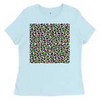 Baby Blue mardi gras leopard  seamless pattern Ladies Tee - FaDigitalArtStudio