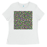 White mardi gras leopard  seamless pattern Ladies Tee - FaDigitalArtStudio