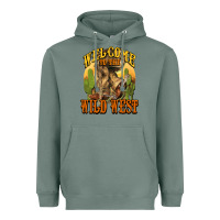 Sage Welcome to the wild west Cowboy boots Heavyweight Hoodie - HowdyJamesFarm