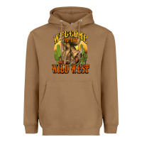Toasted Coconut Welcome to the wild west Cowboy boots Heavyweight Hoodie - HowdyJamesFarm