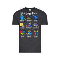 Vintage Black god says i am autism Vintage Tee - JahusDesignShop