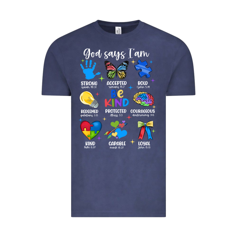 God Says I Am Autism Vintage Tee by JahusDesignShop | Teevron