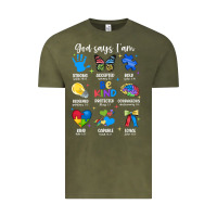Vintage Olive god says i am autism Vintage Tee - JahusDesignShop