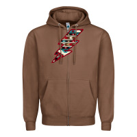 Chestnut Western Aztec Pattern Lightning Zipper Hoodie - Bettercallsaul
