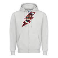 Dove Grey Western Aztec Pattern Lightning Zipper Hoodie - Bettercallsaul