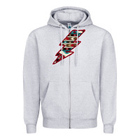 Heather Grey Western Aztec Pattern Lightning Zipper Hoodie - Bettercallsaul