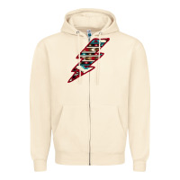 Sandshell Western Aztec Pattern Lightning Zipper Hoodie - Bettercallsaul