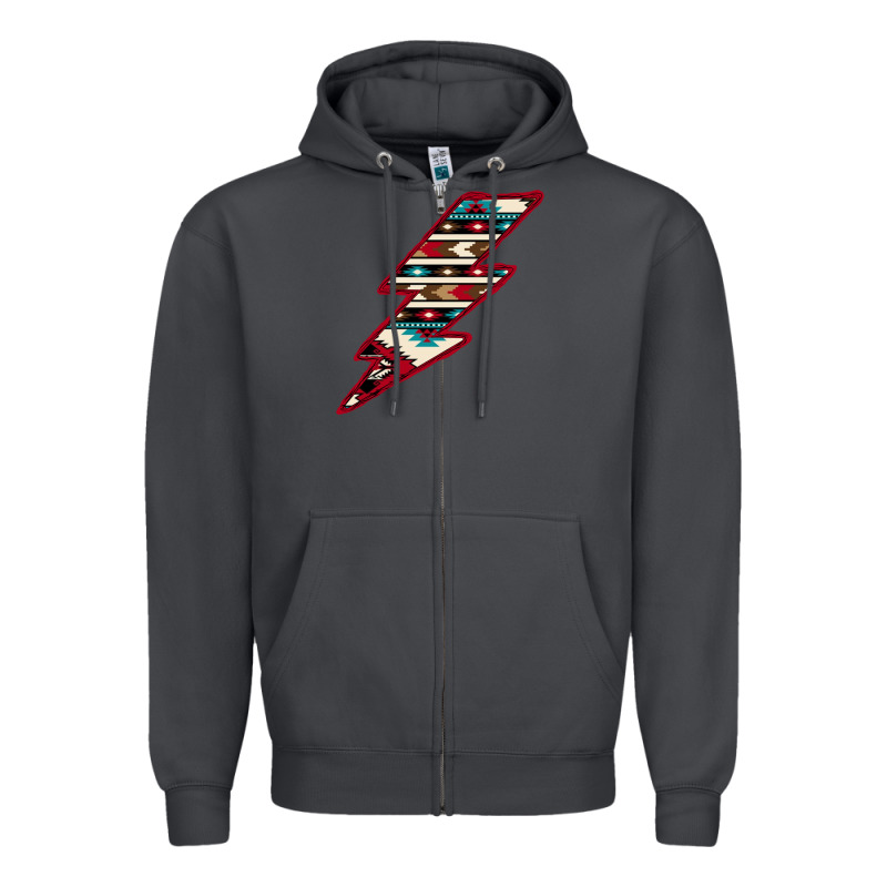 Western Aztec Pattern Lightning Zipper Hoodie by Bettercallsaul | Teevron