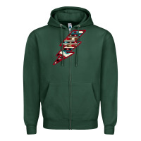 Sports Green Western Aztec Pattern Lightning Zipper Hoodie - Bettercallsaul