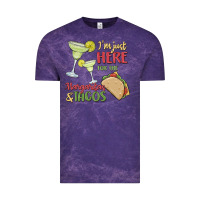 Cloud Purple i'm here for the margaritas and tacos Vintage Tee - MaliasSmallBusiness
