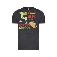 Vintage Black i'm here for the margaritas and tacos Vintage Tee - MaliasSmallBusiness