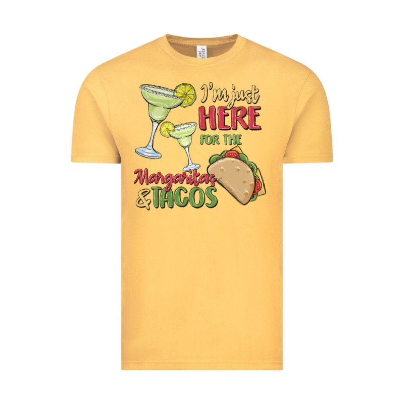 I'm Here For The Margaritas And Tacos Vintage Tee by MaliasSmallBusiness | Teevron