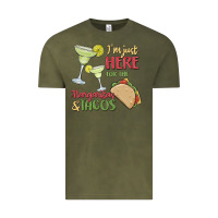 Vintage Olive i'm here for the margaritas and tacos Vintage Tee - MaliasSmallBusiness