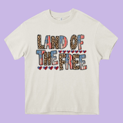 Land Of The Free Heavy Core Tee Designed By Racoondesign