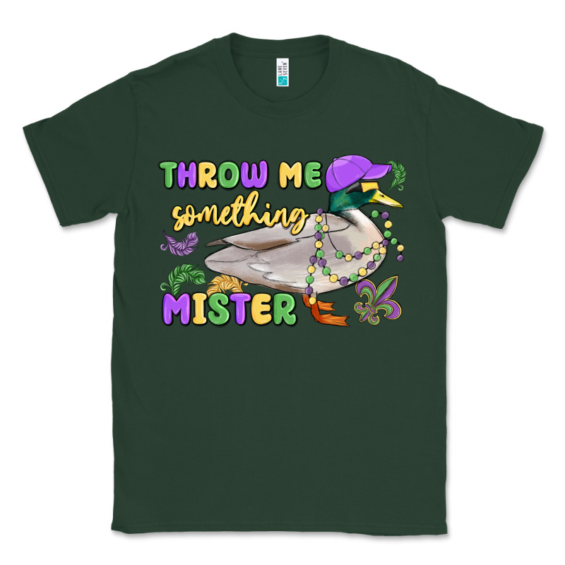 Throw Me Something Mister Mardi Gras Duck Classic Tee by MaliasSmallBusiness | Teevron