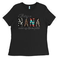 Black being nana makes my life complate Ladies Tee - CowhideDigitalArt