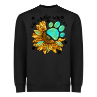 Black life is better with cats Heavyweight Sweatshirt - NancyCooperArtShop