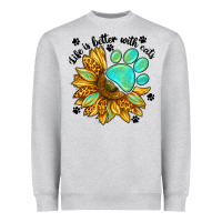 Life Is Better With Cats Heavyweight Sweatshirt | Teevron