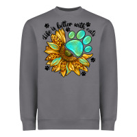 Storm life is better with cats Heavyweight Sweatshirt - NancyCooperArtShop