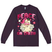 Plum peace on earth Long Sleeve Tee - MaliasSmallBusiness