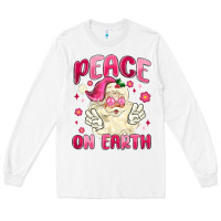 White peace on earth Long Sleeve Tee - MaliasSmallBusiness