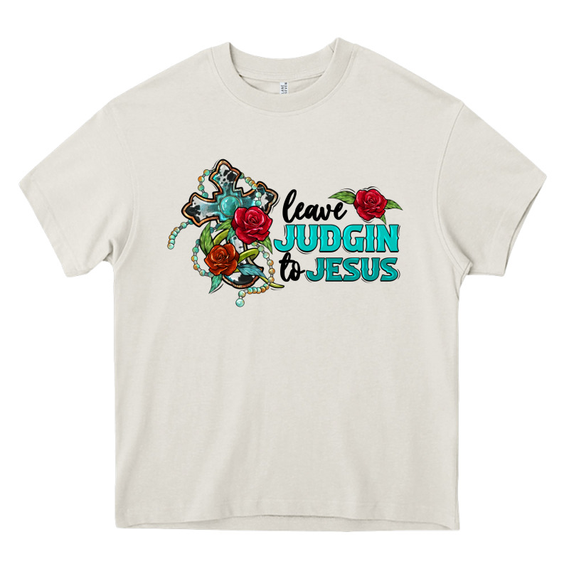 Leave Judgin To Jesus Heavy Core Tee by BarkalooDesign | Teevron