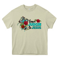 Mossy leave judgin to jesus Heavy Core Tee - BarkalooDesign