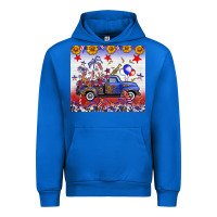 Cobalt Fourth Of July Truck American Flag Urban Hoodie - FaDigitalArtStudio