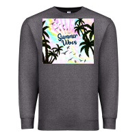 Charcoal Heather summer vibes with birds Premium Sweatshirt - TumblerDesignByShophia