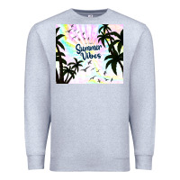 Heather Grey summer vibes with birds Premium Sweatshirt - TumblerDesignByShophia