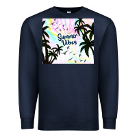 Navy summer vibes with birds Premium Sweatshirt - TumblerDesignByShophia