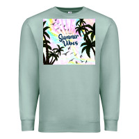 Seafoam summer vibes with birds Premium Sweatshirt - TumblerDesignByShophia
