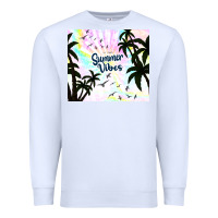 White summer vibes with birds Premium Sweatshirt - TumblerDesignByShophia