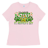 Bubblegum Pink heppy st. patricks day Ladies Tee - RacoonDesign