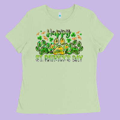 Heppy St. Patricks Day Ladies Tee Designed By Racoondesign