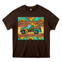 Chocolate Brown farm truck tumbler Heavy Core Tee - HRA Design Shop