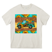 Cream farm truck tumbler Heavy Core Tee - HRA Design Shop