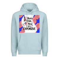 Blue Mist born free now i am expensive Premium Hoodie - TumblerDesignByShophia